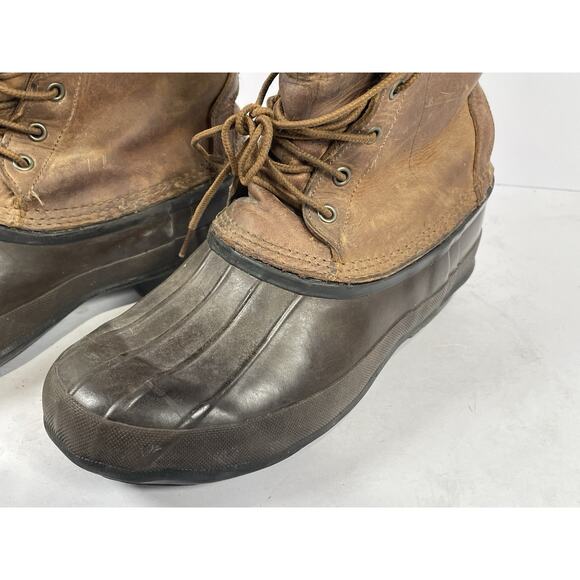 Lacrosse Boots Mens 8 Mountaineer High Wool liner Tan Leather Brown Rubber USA - Picture 2 of 8